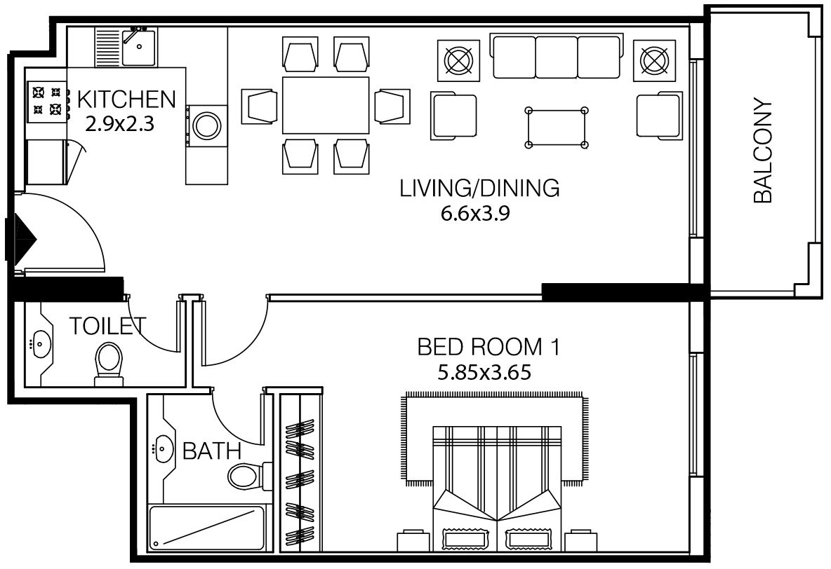 Floor Plans of Azizi Feirouz Residence