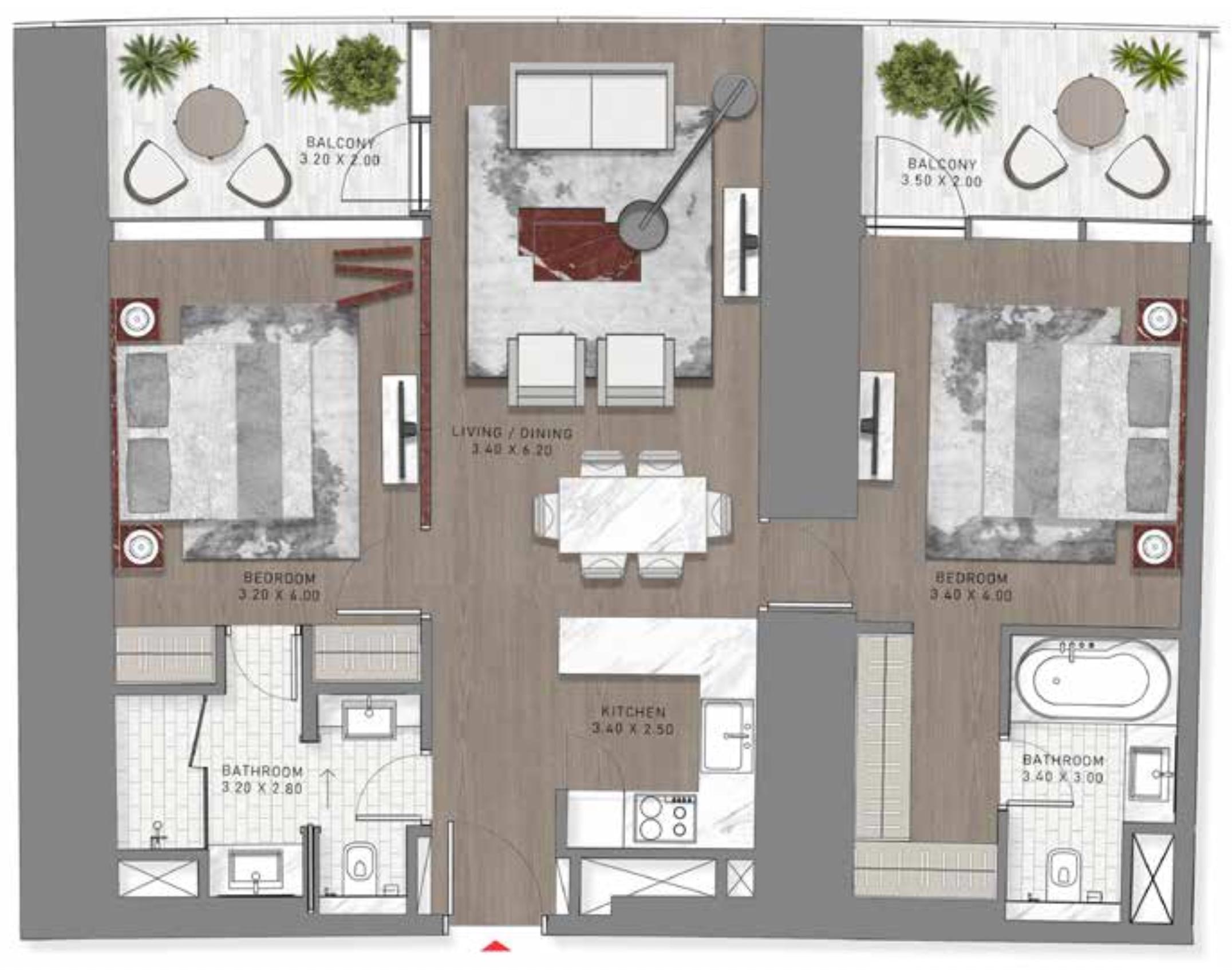 DAMAC Safa Two by de GRISOGONO Floor Plans