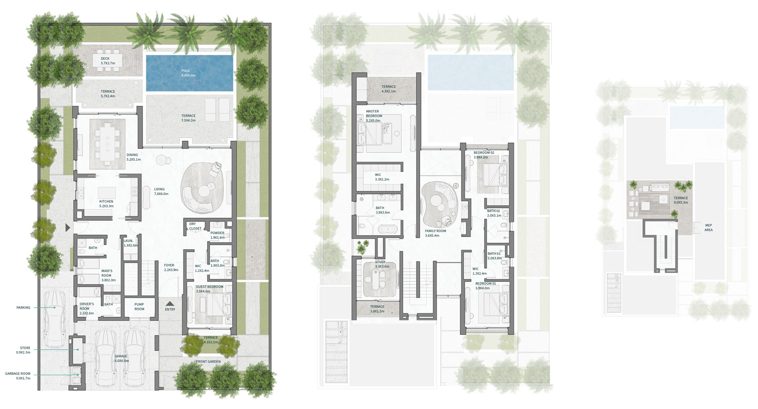 Floor Plans of District One West