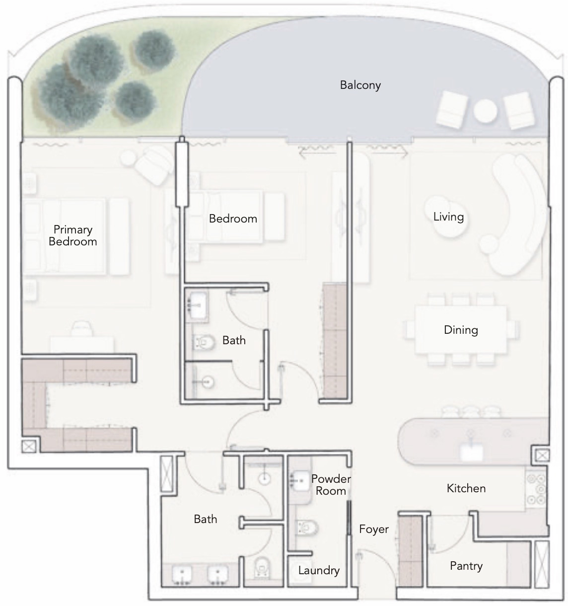 Floor Plans of Ellington Ocean House Palm Jumeirah