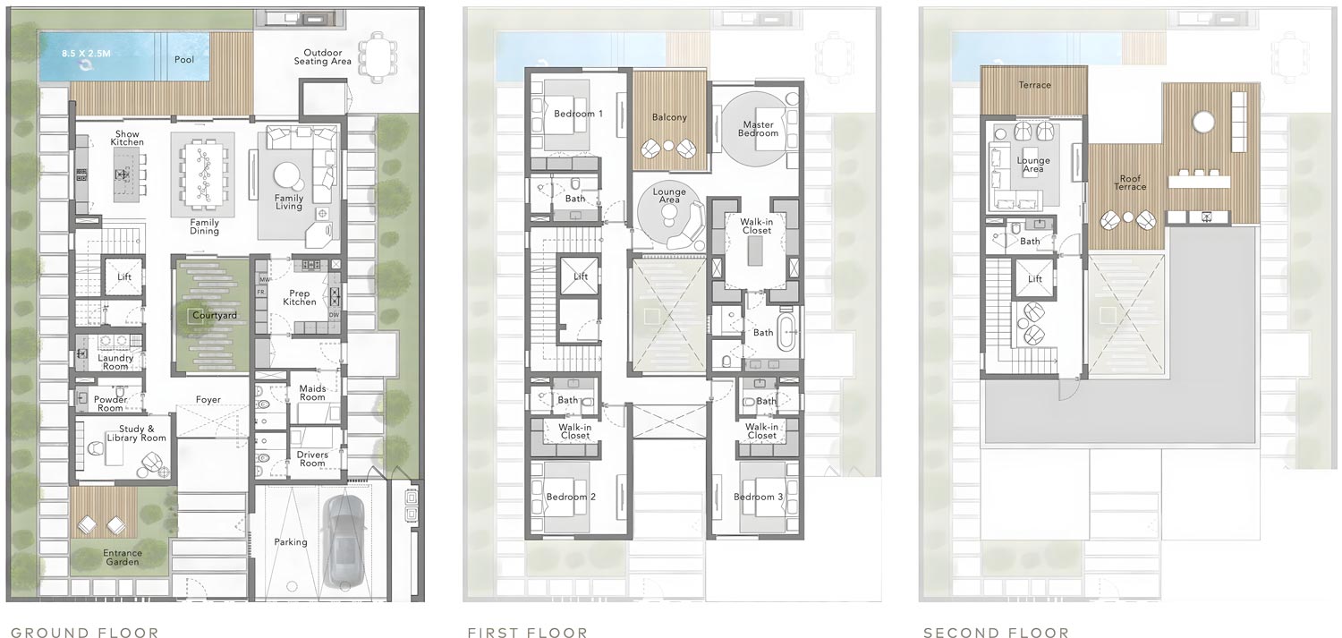 Floor Plans of Ellington The Waterside Villas at The Sanctuary
