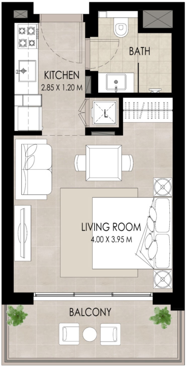 NSHAMA Holland Gardens Apartments in Town Square Dubai
