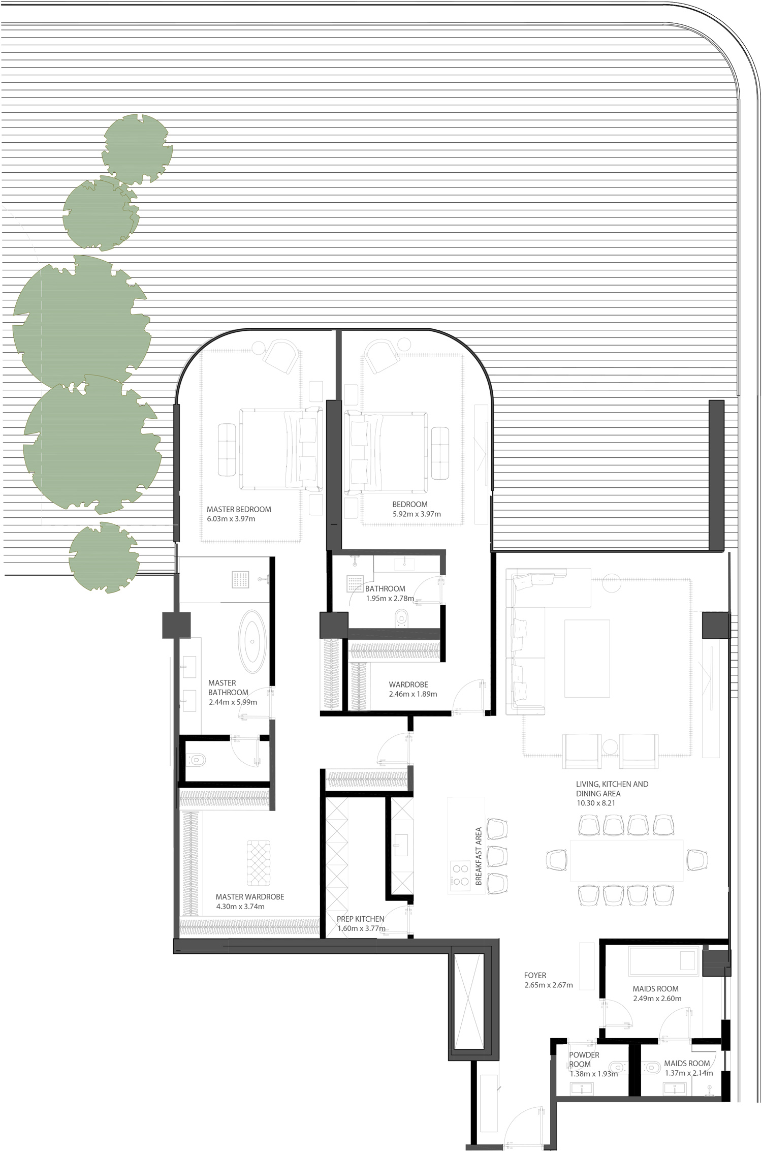 Floor Plans of Omniyat Orla Dorchester Collection